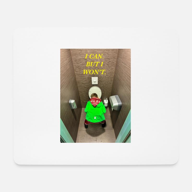 Ich kann. Aber ich werde es nicht tun. - Mousepad (Querformat) - Weiß