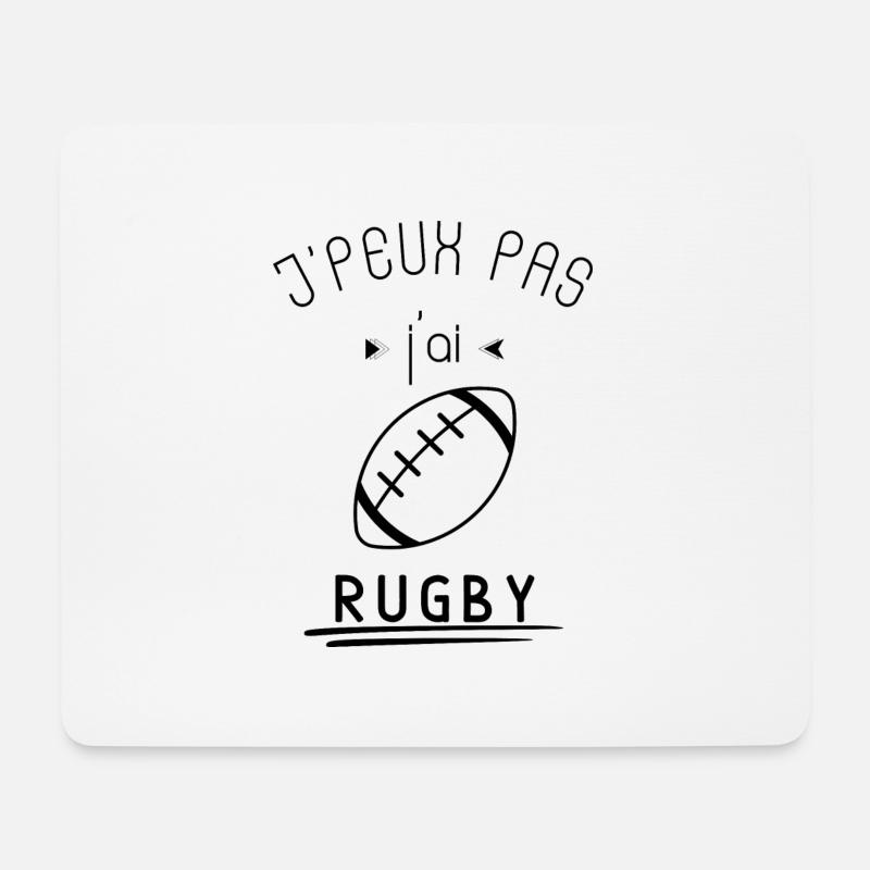 Ich kann nicht, ich kann Rugby spielen - Mousepad (Querformat) - Weiß