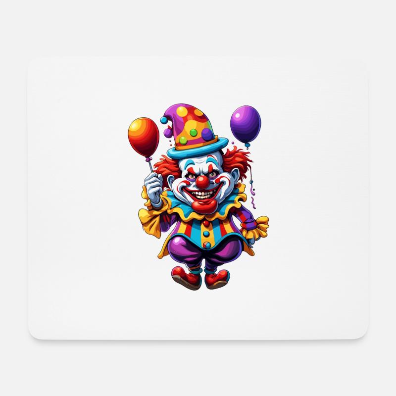 Clown / Zirkus / Fasching / Karneval / verspielt - Mousepad (Querformat) - Weiß