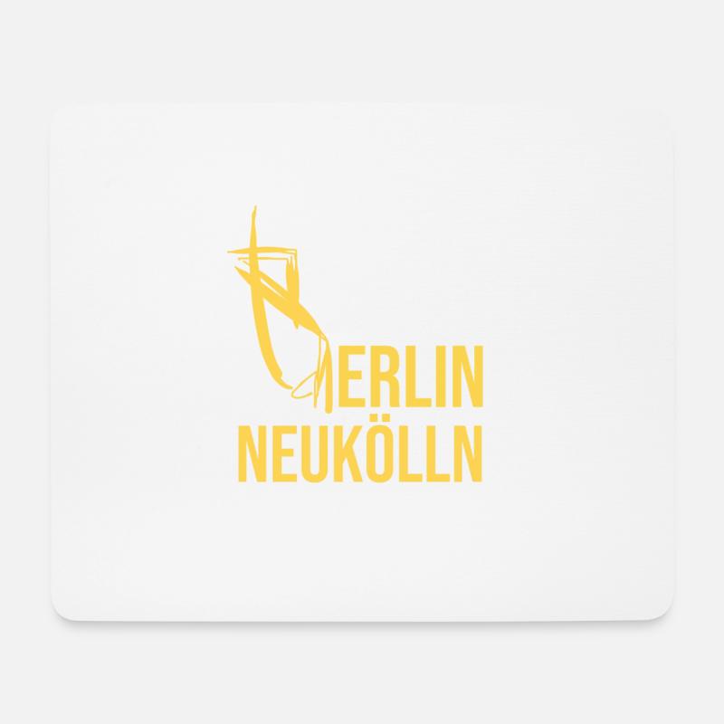 Berlin Neukölln T-Shirt - Mousepad (Querformat) - Weiß