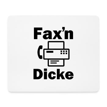 FAX'N DICKE ALTES FAXGERÄT - Mousepad (Querformat) - Weiß - Vorne