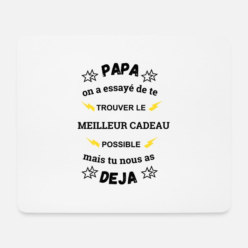 Papa, bestes Vatertagsgeschenk - Mousepad (Querformat) - Weiß