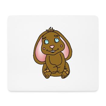 Süßer Hase mit Schlappohren - Mousepad (Querformat) - Weiß - Vorne