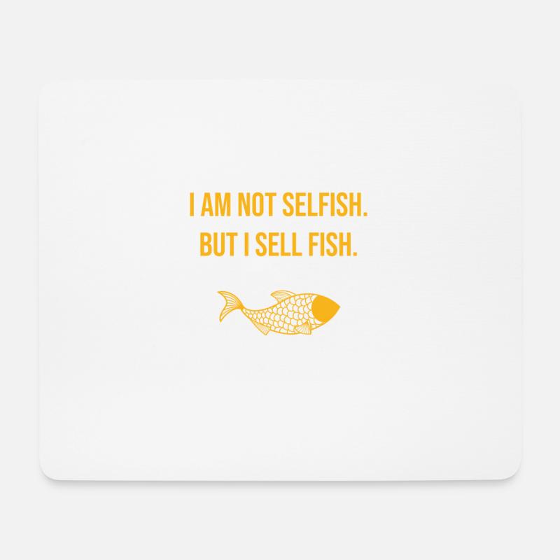 Fischverkäufer - Mousepad (Querformat) - Weiß
