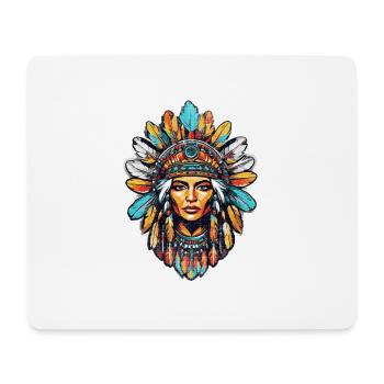 indienne- native americaine - usa - Tapis de souris (format paysage) - blanc - Devant