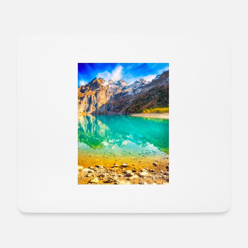 MOUNTAIN PARADISE - Mouse Pad (horizontal) - white