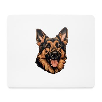 German Shepherd Head - Mouse Pad (horizontal) - white - Front