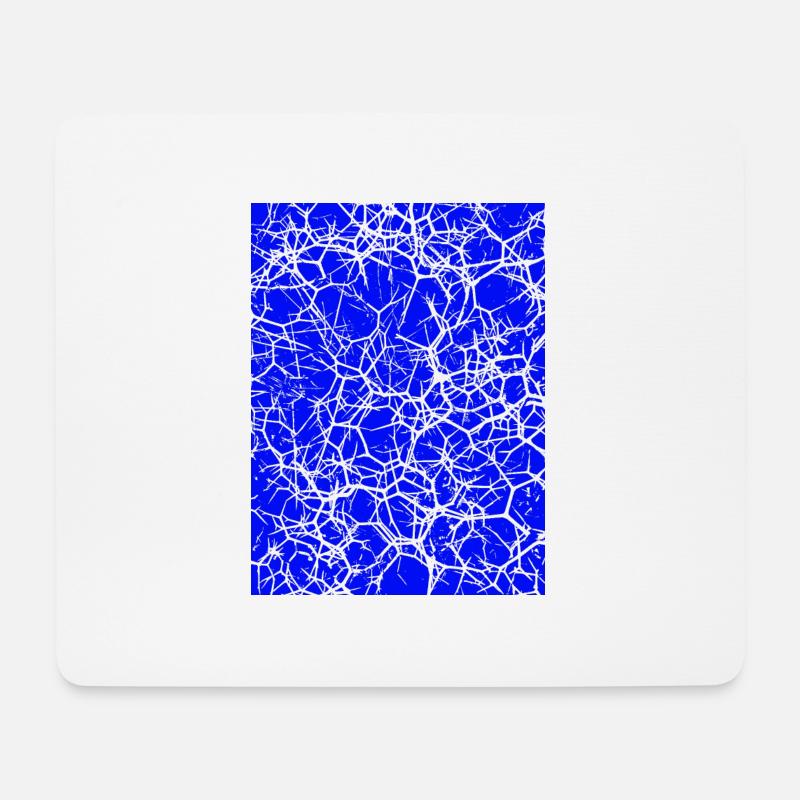 blaues Dornenmuster - Mousepad (Querformat) - Weiß