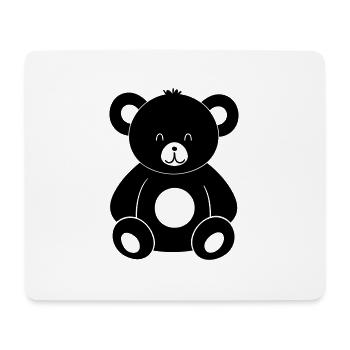 Ours en peluche - Tapis de souris (format paysage) - blanc - Devant