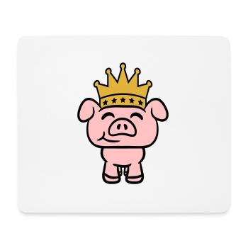 Pig King Queen Crown Prince Princess - Mouse Pad (horizontal) - white - Front