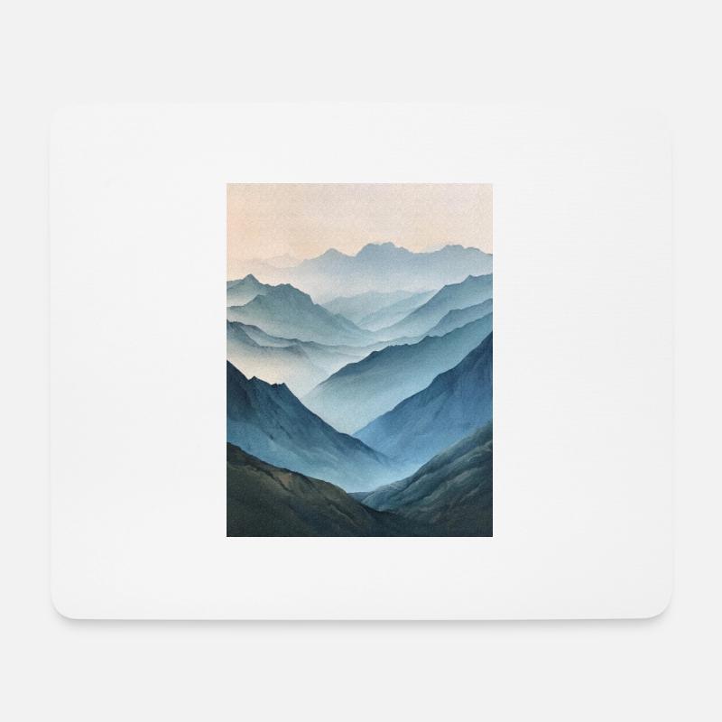 Poster Canvas Mountain 52 - Mousepad (Querformat) - Weiß