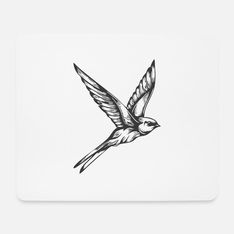 Schwalbe - Mousepad (Querformat) - Weiß