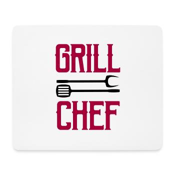 grill chef - Mousepad (Querformat) - Weiß - Vorne