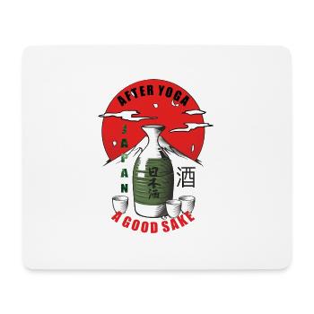 nach dem Yoga ein guter Sake - Mousepad (Querformat) - Weiß - Vorne