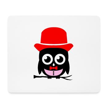 owl sir 02 copy - Mouse Pad (horizontal) - white - Front