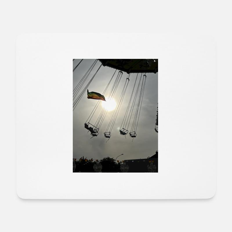 Kettenkarussell - Mousepad (Querformat) - Weiß