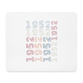 Jahrgang 1952 Geburtstagsgeschenk 1952 Retro 1952 - Mousepad (Querformat) - Weiß - Vorne