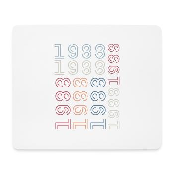 Geboren 1988 Retro 1988 Geburtstagsgeschenk - Mousepad (Querformat) - Weiß - Vorne