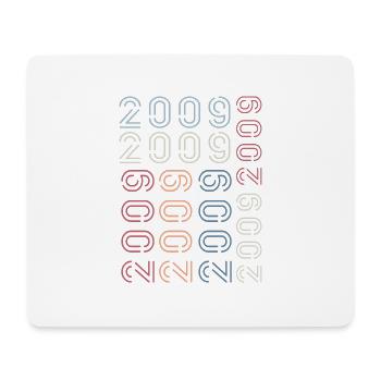 Né en 2009 Cadeau Anniversaire 2009 Retro 2009 - Tapis de souris (format paysage) - blanc - Devant
