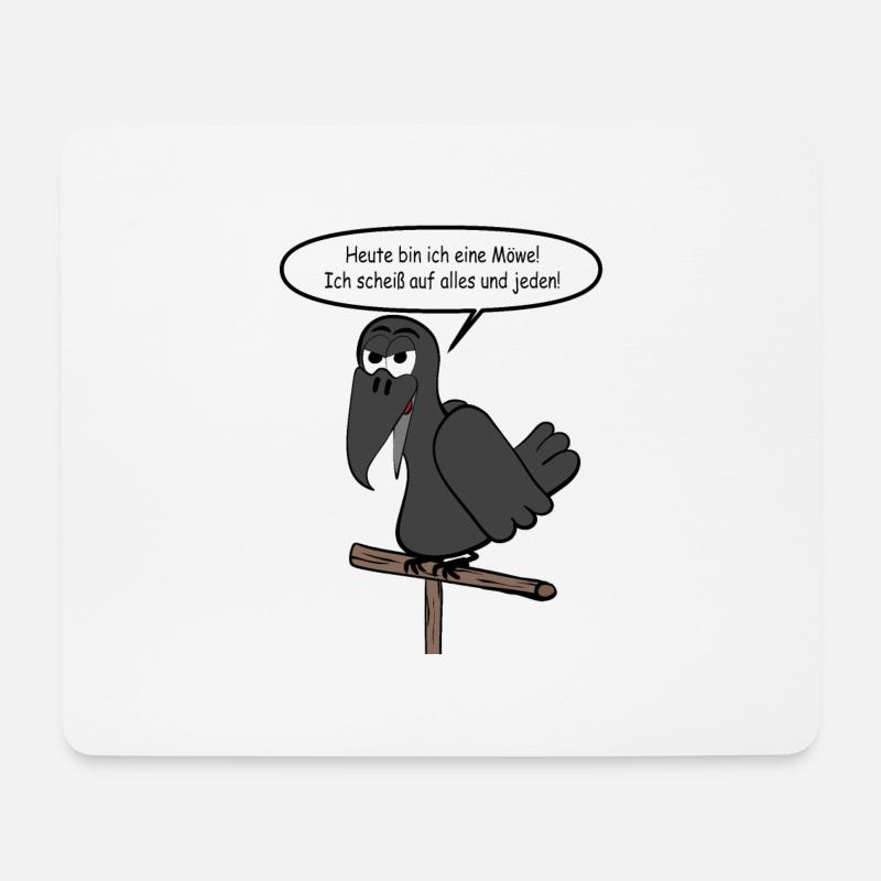 Heute bin ich eine Möwe - Mousepad (Querformat) - Weiß