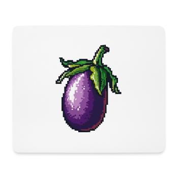 Icône pixel aubergine - Tapis de souris (format paysage) - blanc - Devant