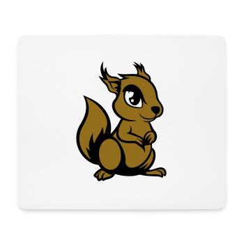 eichhörnchen comic tier - Mousepad (Querformat) - Weiß - Vorne