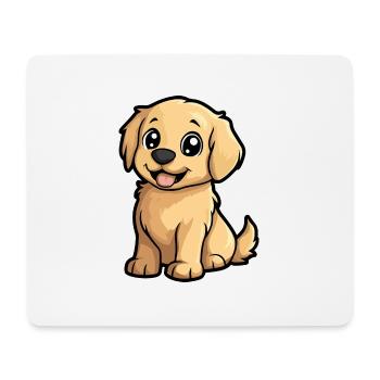 Golden Retriever Hund Comic Niedlich - Mousepad (Querformat) - Weiß - Vorne