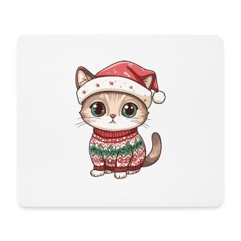 Cat Christmas Comic - Mouse Pad (horizontal) - white - Front