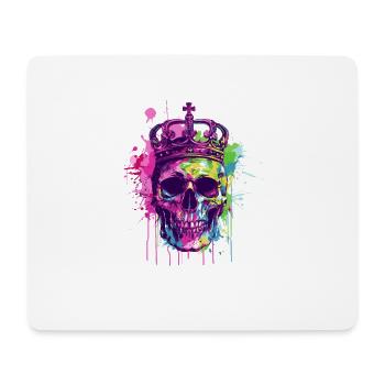Couronne de crâne de roi - Tapis de souris (format paysage) - blanc - Devant
