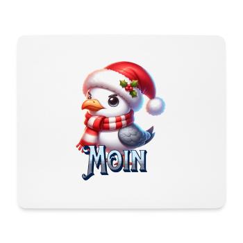 Moin Möwe Weihnachten - Mousepad (Querformat) - Weiß - Vorne
