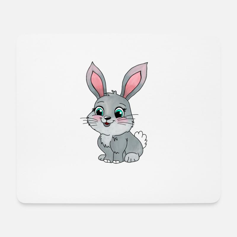 Kleiner Hase - Mousepad (Querformat) - Weiß
