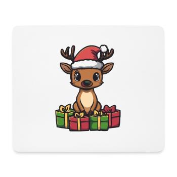 Cadeaux de Noël cerf - Tapis de souris (format paysage) - blanc - Devant