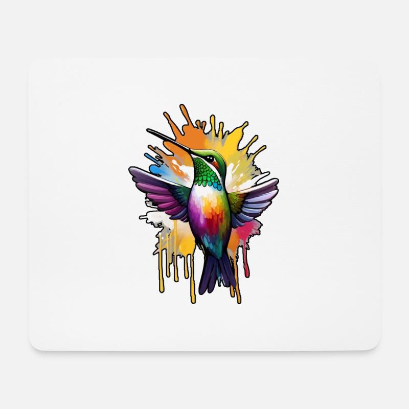 Vogel - Mousepad (Querformat) - Weiß