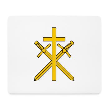 Croix et épées - Tapis de souris (format paysage) - blanc - Devant
