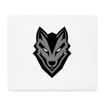 Wolf Icon - Mouse Pad (horizontal) - white - Front