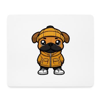 Boxer Dog Cartoon - Mouse Pad (horizontal) - white - Front