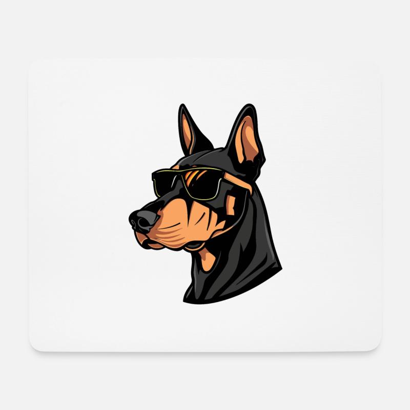 Dobermann Hund Tier - Mousepad (Querformat) - Weiß
