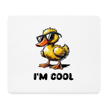 duck comic cool - Mousepad (Querformat) - Weiß - Vorne