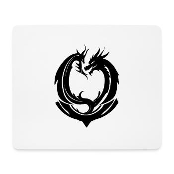 Drache - Mousepad (Querformat) - Weiß - Vorne