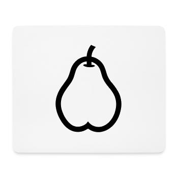 Birne - Mousepad (Querformat) - Weiß - Vorne