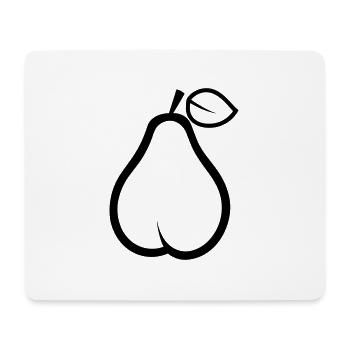 Birne - Mousepad (Querformat) - Weiß - Vorne