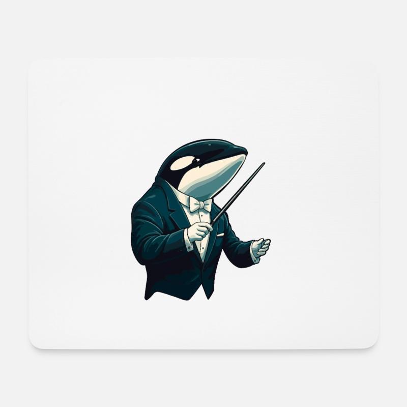 Dirigent - Mousepad (Querformat) - Weiß