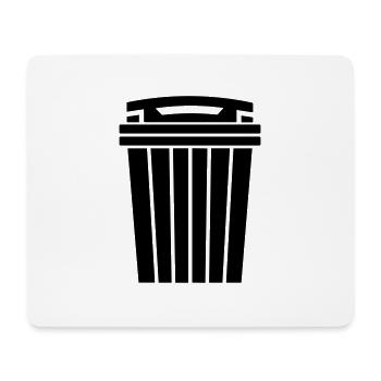 poubelle - Tapis de souris (format paysage) - blanc - Devant
