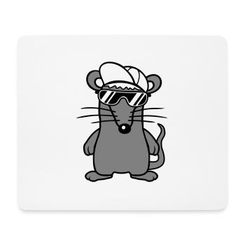 Mouse Sunglasses Cool Cappy Cap Hat Teens - Mouse Pad (horizontal) - white - Front