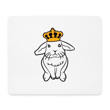 Royal Bunny Crown King Queen Prince Princess - Mouse Pad (horizontal) - white - Front
