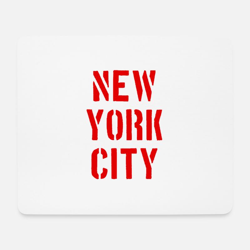 New York City - NYC - NY - Manhattan - Brooklyn - Mousepad (Querformat) - Weiß