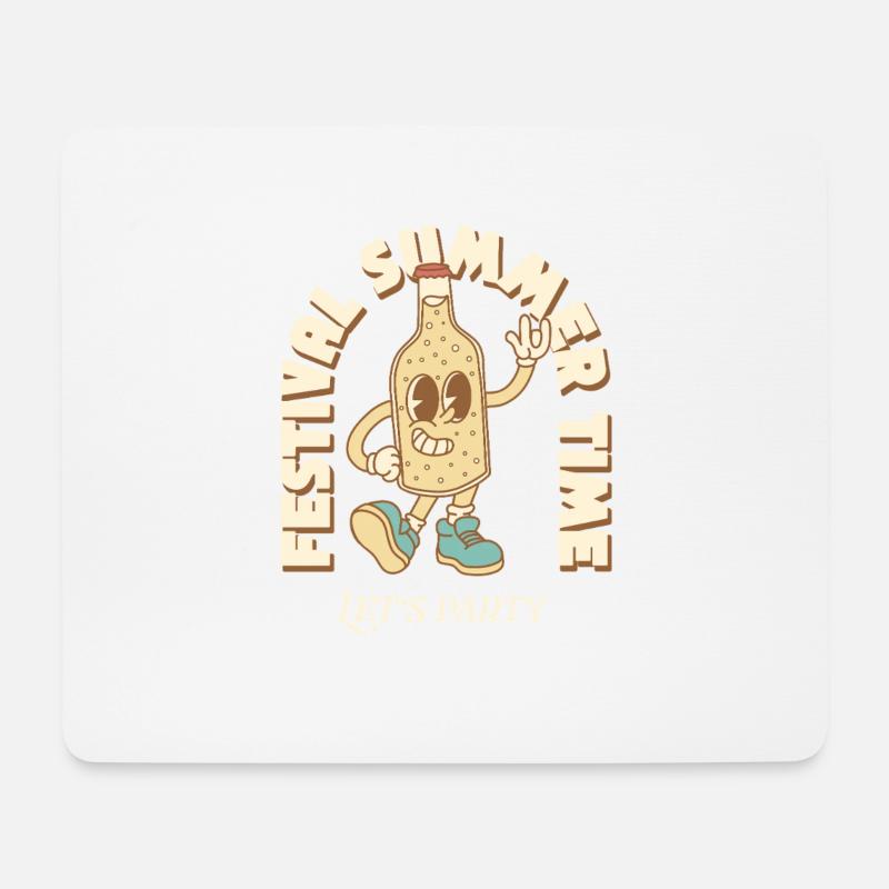 Festival Retro Design - Mousepad (Querformat) - Weiß