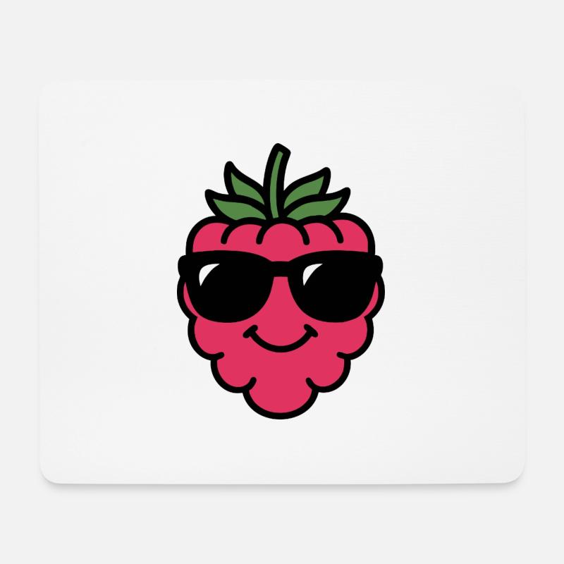 Raspberry Head - Mouse Pad (horizontal) - white