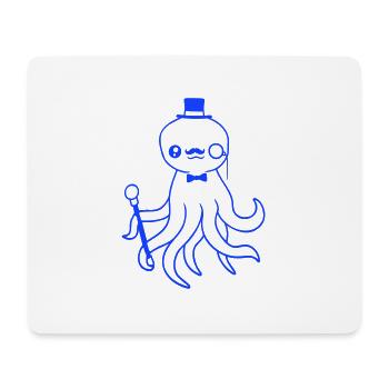 Kraken Mr. Sir Chapeau haut de forme Monocle Lunettes Empire - Tapis de souris (format paysage) - blanc - Devant