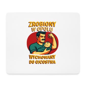 Made in Opole – erzogen, um Vater zu sein - Mousepad (Querformat) - Weiß - Vorne